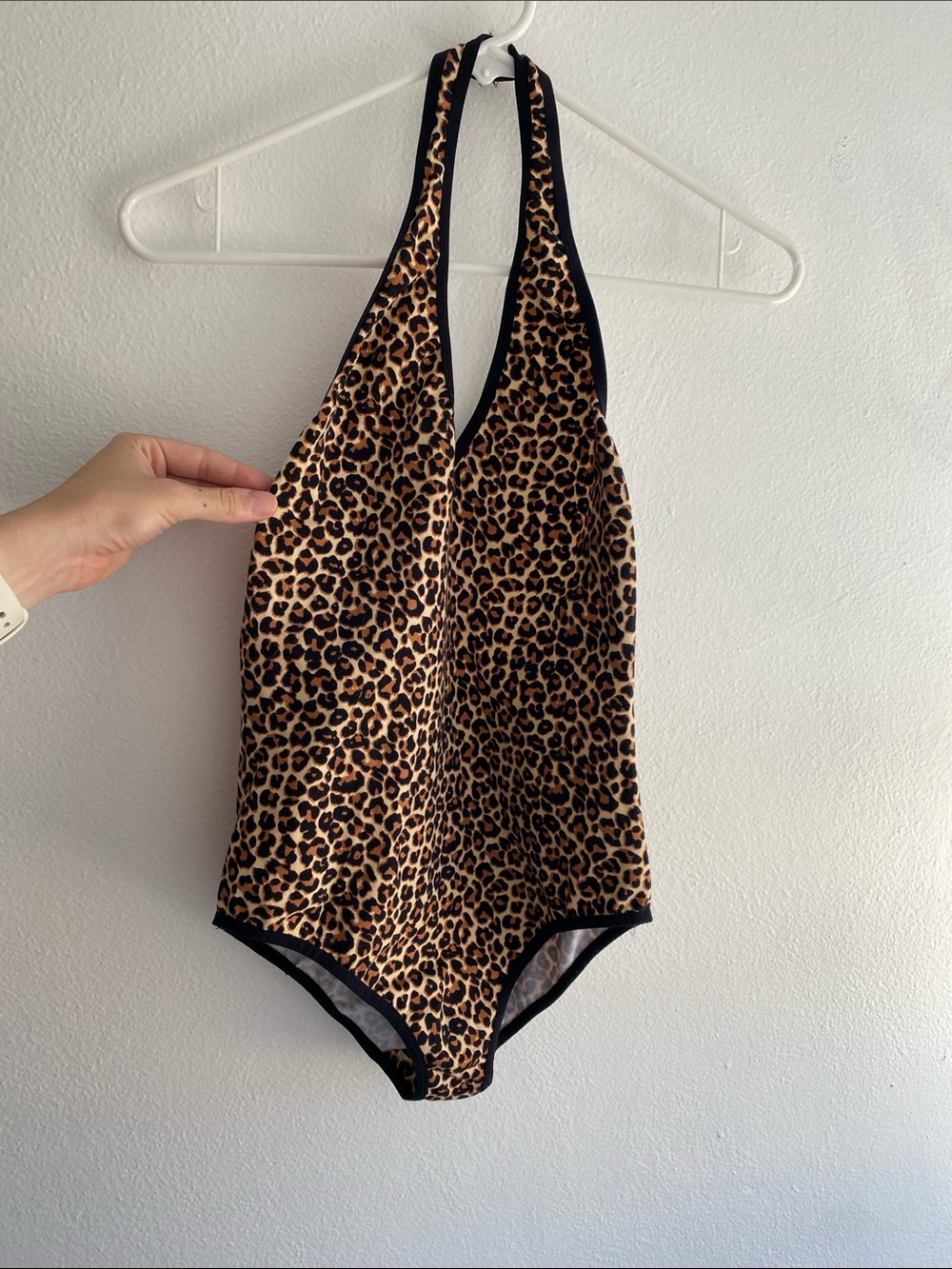 Vintage American Apparel Leopard Print Cotton Spandex Bodysuit - Brown/Black